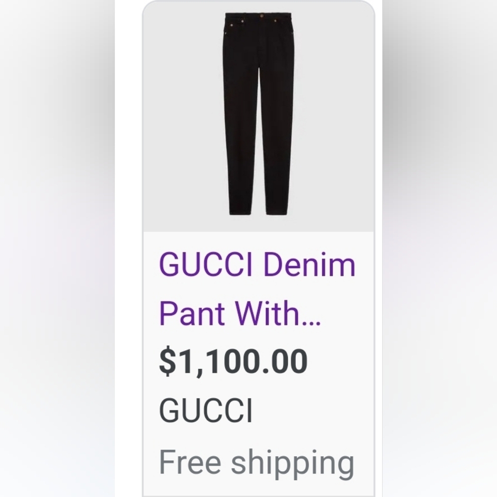 Gucci Black Skinny Jeans 38 Dark Denim Pants Luxury View 2